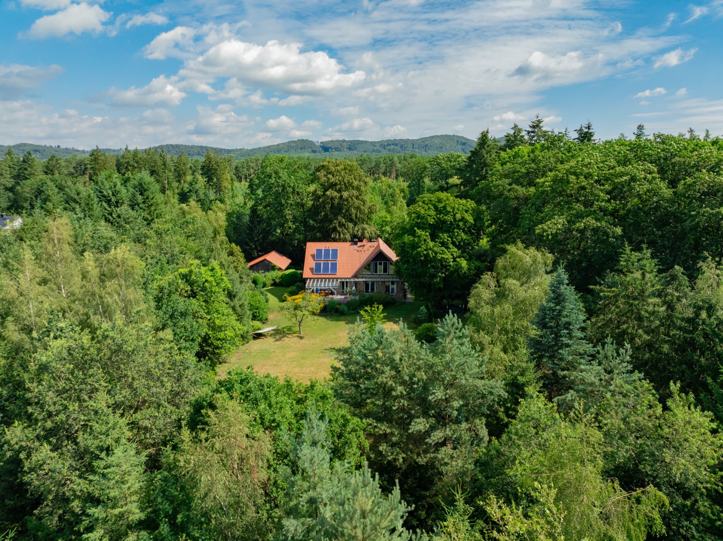 Solardach aus der Vogelperspektive